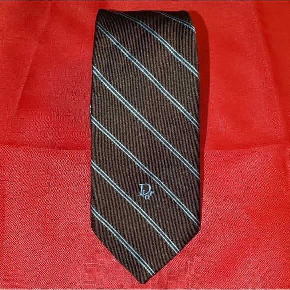 VINTAGE CHRISTIAN DIOR  Skinny neck Tie - Picture 1 of 9